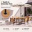 Ensemble de salle à manger extérieur 7 pièces avec trou pour parasol-202658332