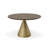 Modern Brown 48" Round Dining Table with Pedestal Base
