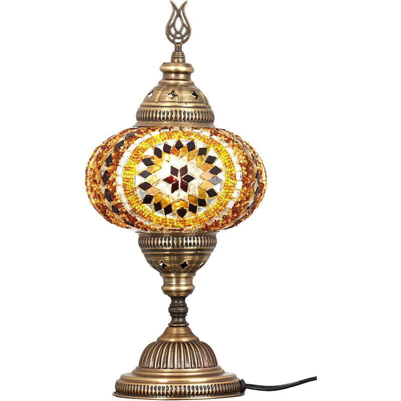 Metal Table Lamp, Amber