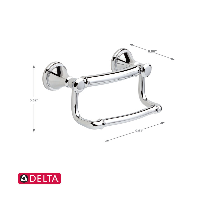 Bath Safety Wall Mount Toilet Paper Holder, Chrome