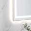 Miroir de salle de bain 20 po x 32 po à DEL avec façade et rétroéclairage, miroir de meuble-lavabo mural avec cadre en aluminium, antibuée, mémoire, 3 couleurs, gradation continue-1389705682-1389705676