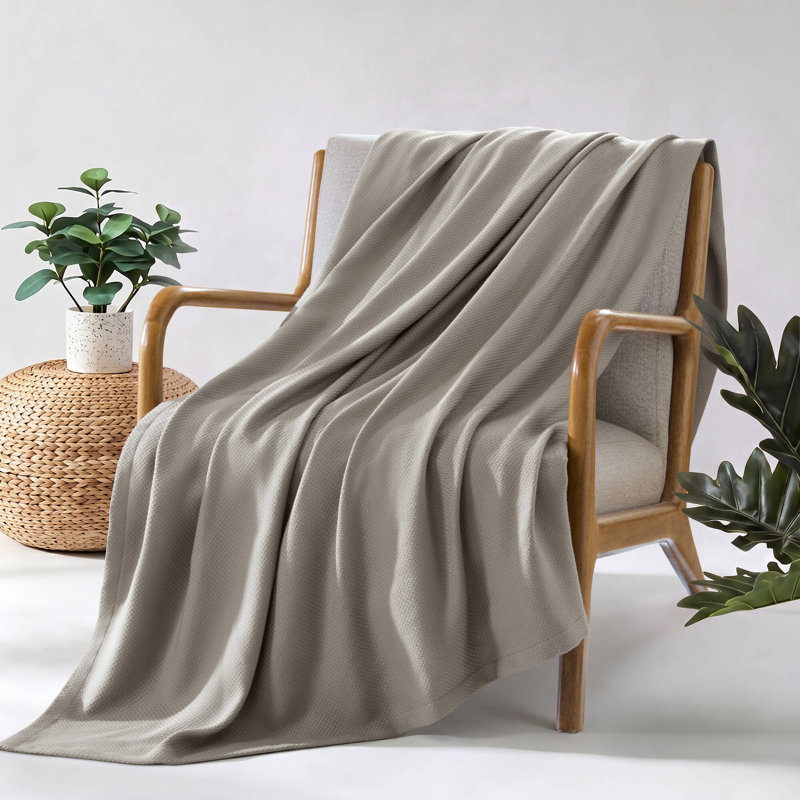 Modern Minimalist Design Blanket, Grey