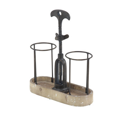 Kyser 2 - Bottle Solid Wood Wine Bottle Rack
