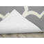 Tapis touffeté argent / ivoire