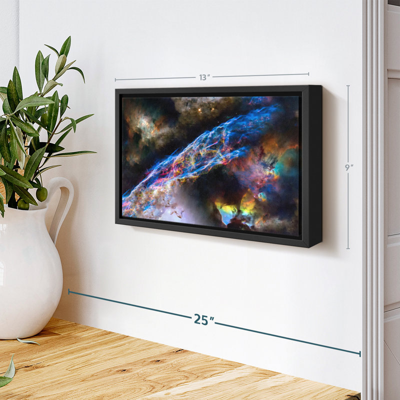 " Glowing Veil Nebula Canvas Print ", 9" H x 13" W