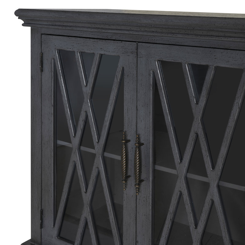 Kelcey 2 Door Cabinet Grey, Gray