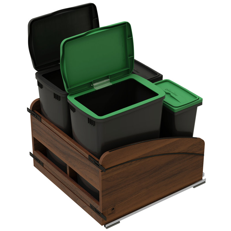 Collection Rev-A-Shelf Craftsman : Poubelles et bacs à compost doubles coulissants, 21"