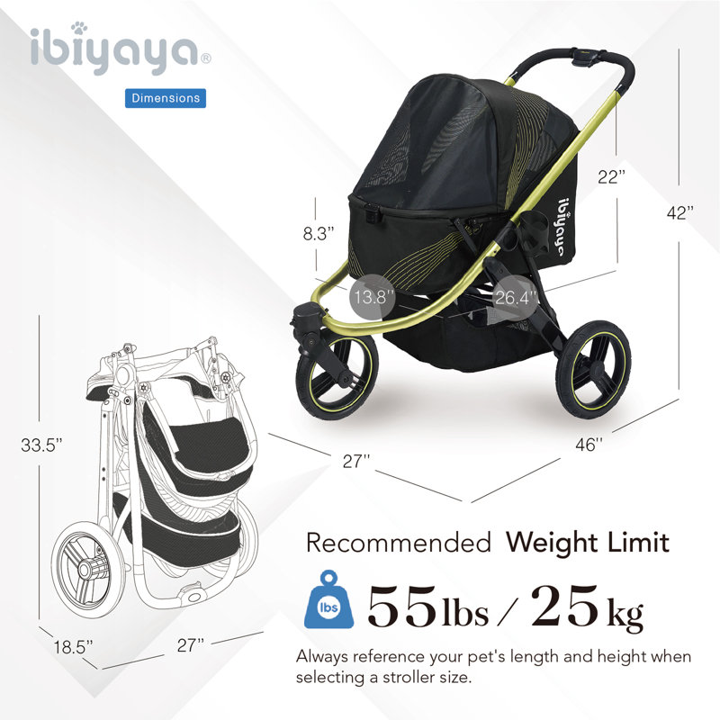 The Beast All Terrain Pet Jogging Stroller, Jet Black