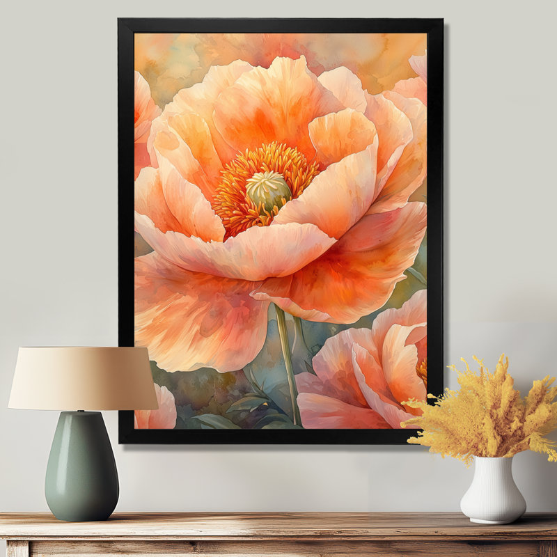 Gosson - impressions sur toile florales, Noir, noir, noir, noir, H 20 po x l 12 po, Reproduction encadrée d'une seule photo