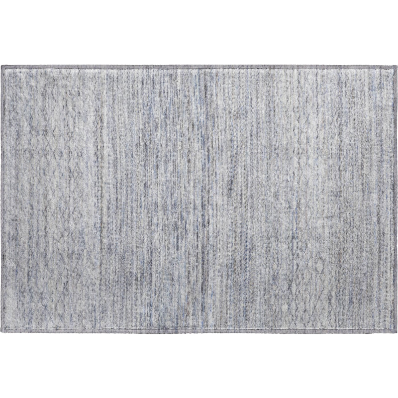 Premium Machine Washable Mayfield AMF2150 Striped Rug, Rectangle 1'8" x 2'6", Sky