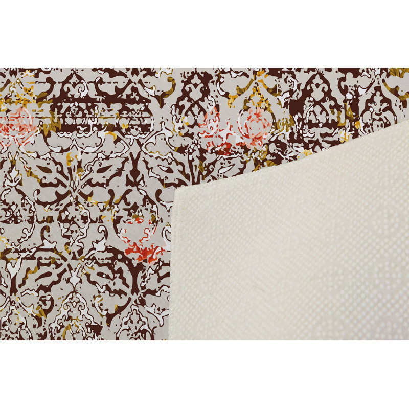 Soft Hall Carpet 2.6 x 4.9 Feet | 100% Polyester, 0.04 in Pile Height | Antibacterial, Non-Slip Underside | Woven with 3D Digital Printing | Machine Washable | Durable & Stylish for Entryways & Living Rooms