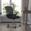  Chaise de bureau ergonomique en maille à dossier moyen avec accoudoirs rabattables réglables en hauteur