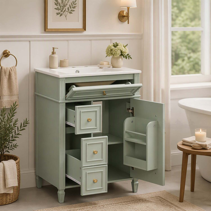 Freestanding Bathroom Storage Furniture Set