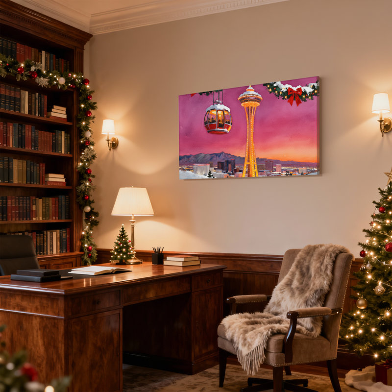 Ensemble de 3 décorations murales sur toile, décorations de Noël, H 12 po x l 18 po