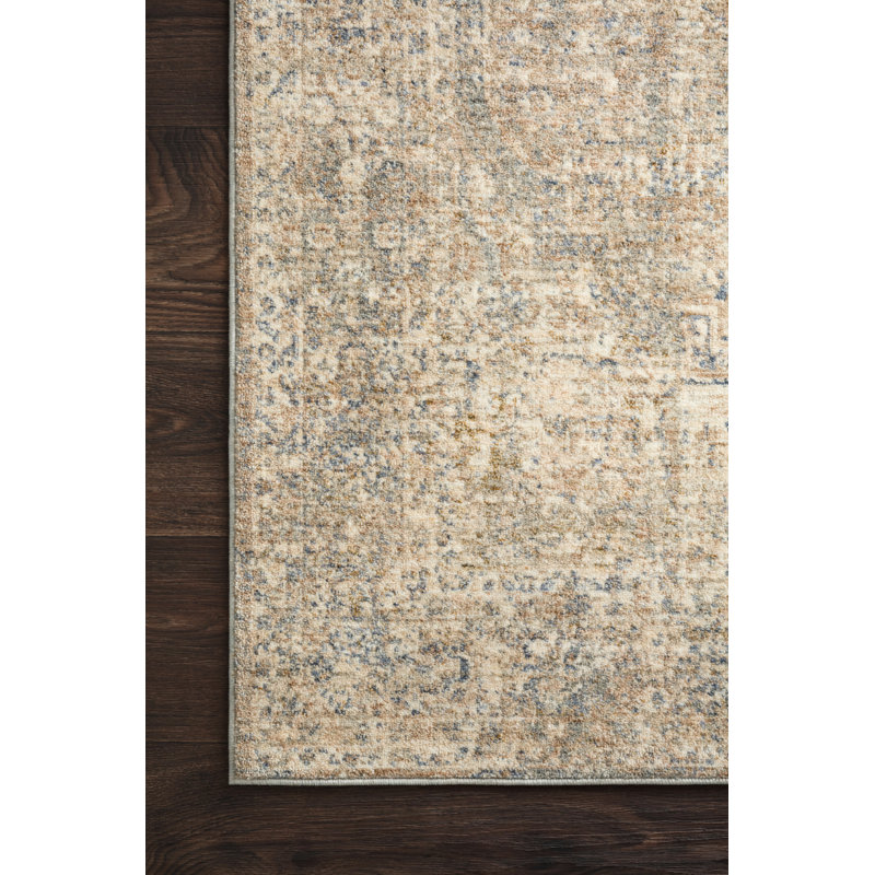 Tapis granit / bleu Elzira, Rectangle 2 pi x 3 pi 2 po
