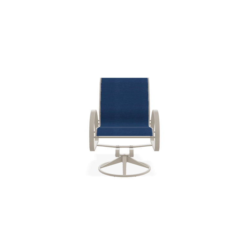 Aruba 1 Outdoor Dining Armchair, Textured Desert, Cobalt 35D Sunbrella®