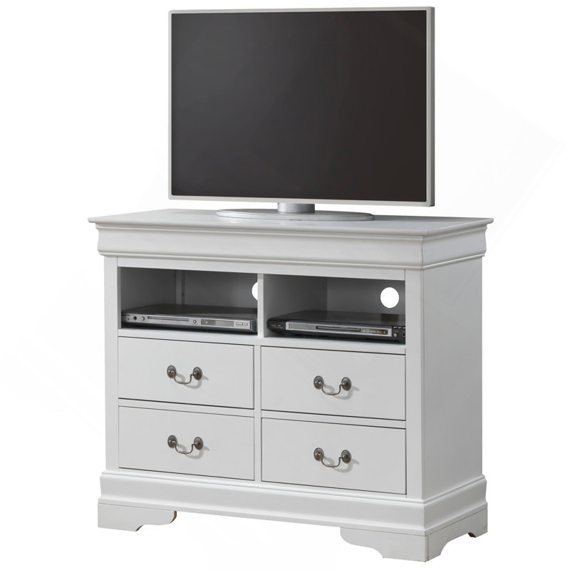 Charming White Media Storage Unit