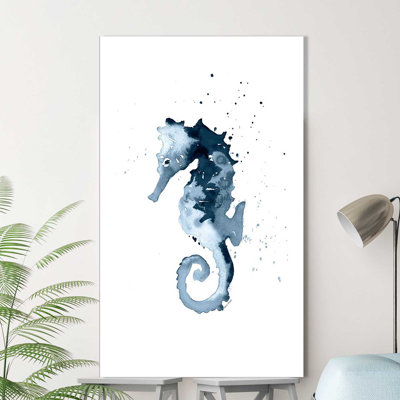 " Navy Ink Sea Horse " by Lanie Loreth