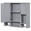 Armoire de salle de bain murale - Miroir et matériaux polyvalents avec rangement gris 35 po x 28 po