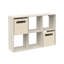 Mini-organisateur de bureau ou mural à 6 cubes avec 2 bacs de rangement pliables-88282153
