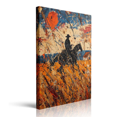 Western Cowboy Canvas Wall Art 30x40cm