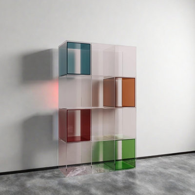 Simple and modern acrylic bookcase