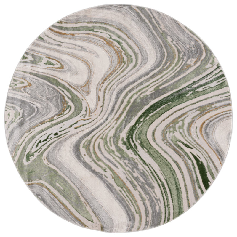 Jahira Performance Abstract Rug, Round 6'7"