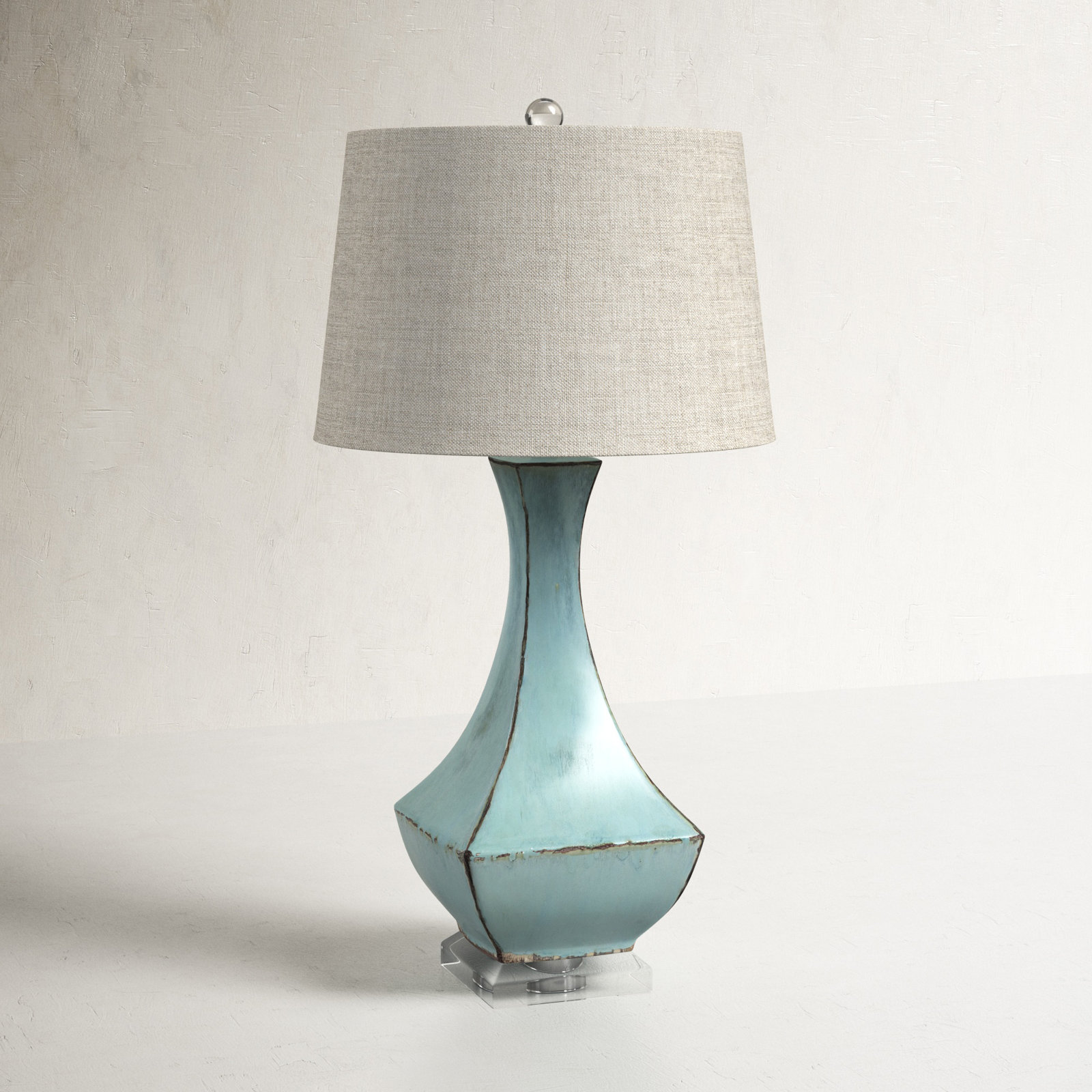 Sterling Ceramic Table Lamp, Turquoise