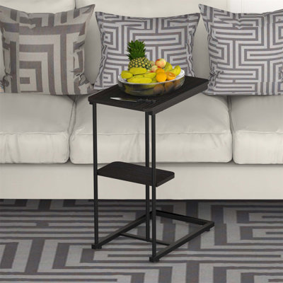 Table de chevet robuste avec rangement, support pour ordinateur portable portable et conception pliable pour une utilisation polyvalente
