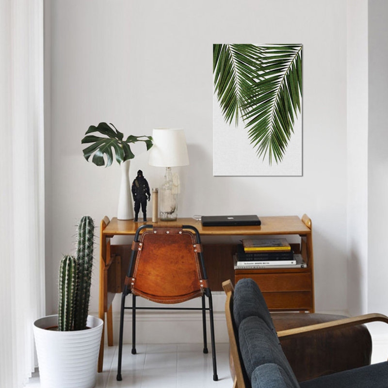 «Palm Leaf II» par Orara Studio - impression d'art graphique sur, H 18 po x l 12 po x P 1,5 po, Pas de tapis, Toile tendue