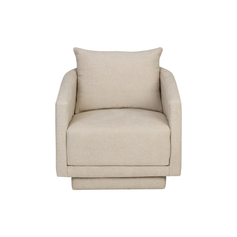 Armchair, Cream Polyester