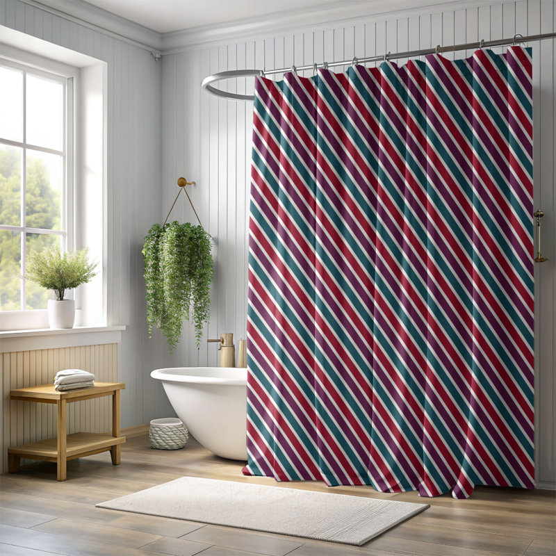 Harvest Art - Rideau de douche Premium, H 74 po x l 71 po