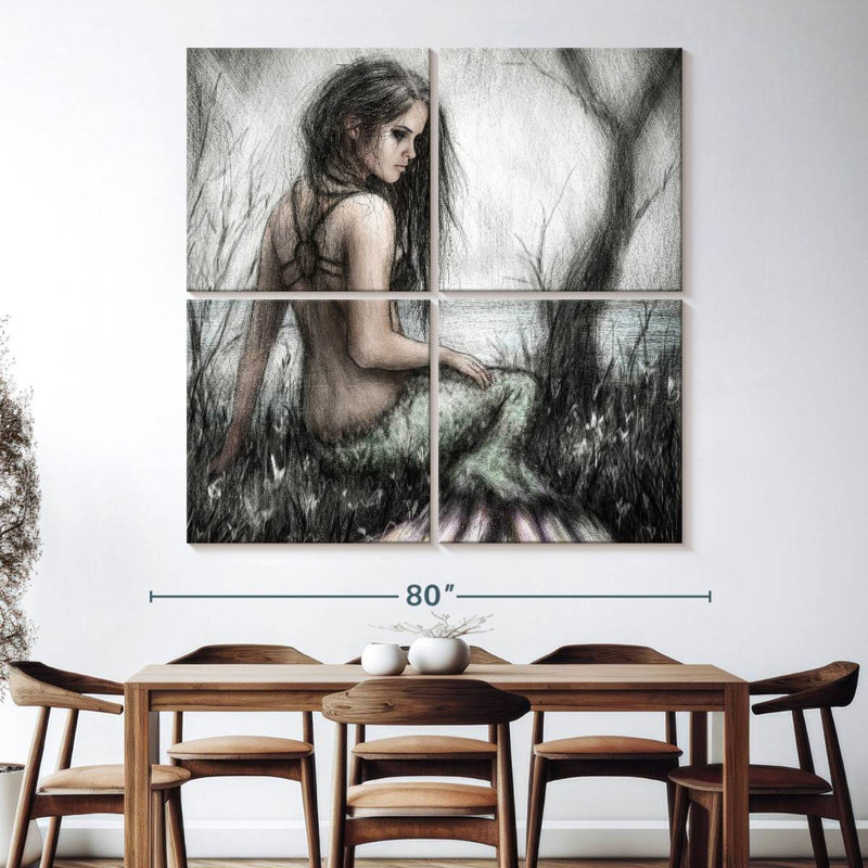 Kelan Mermaid's Rest, 74" H x 74" W