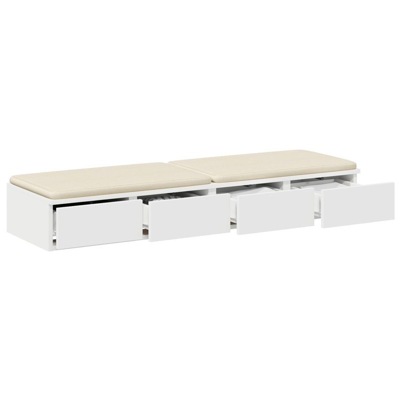 Underbed Storage Drawers, 16.5cm H x 120cm L x 36.5 W cm, White