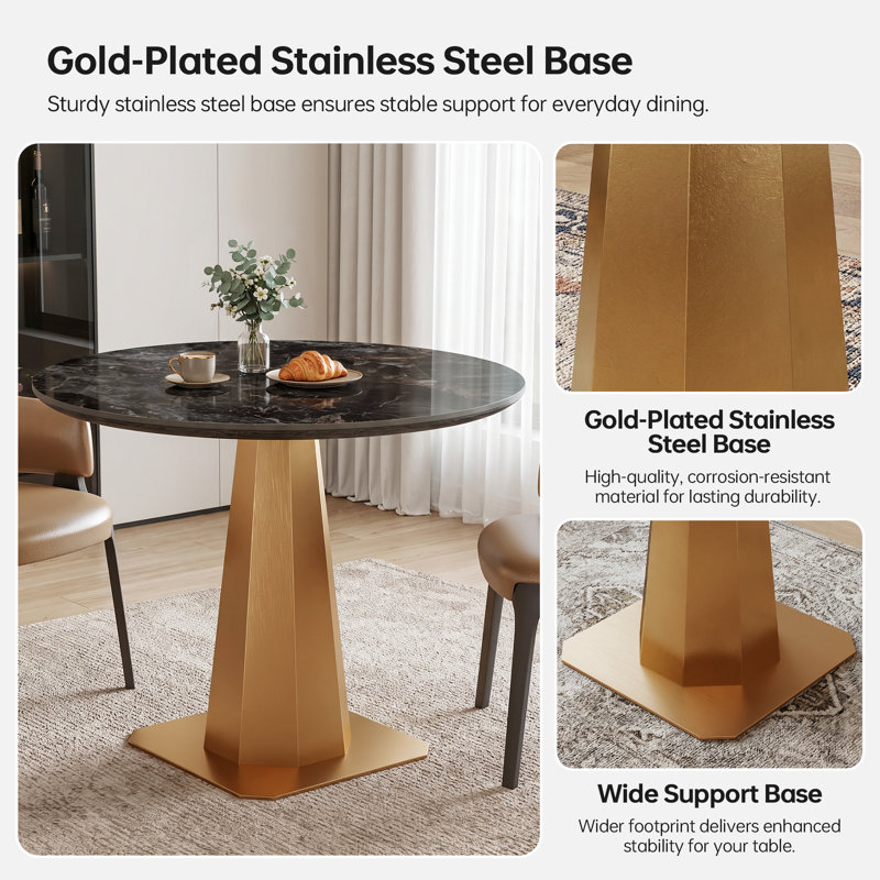 35.43"Round Pedestal Dining Table