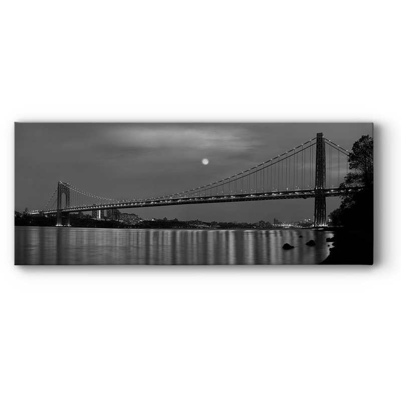 Pont George George, toile tendue avec châssis, H 20 po x l 50 po x P 1,5 po