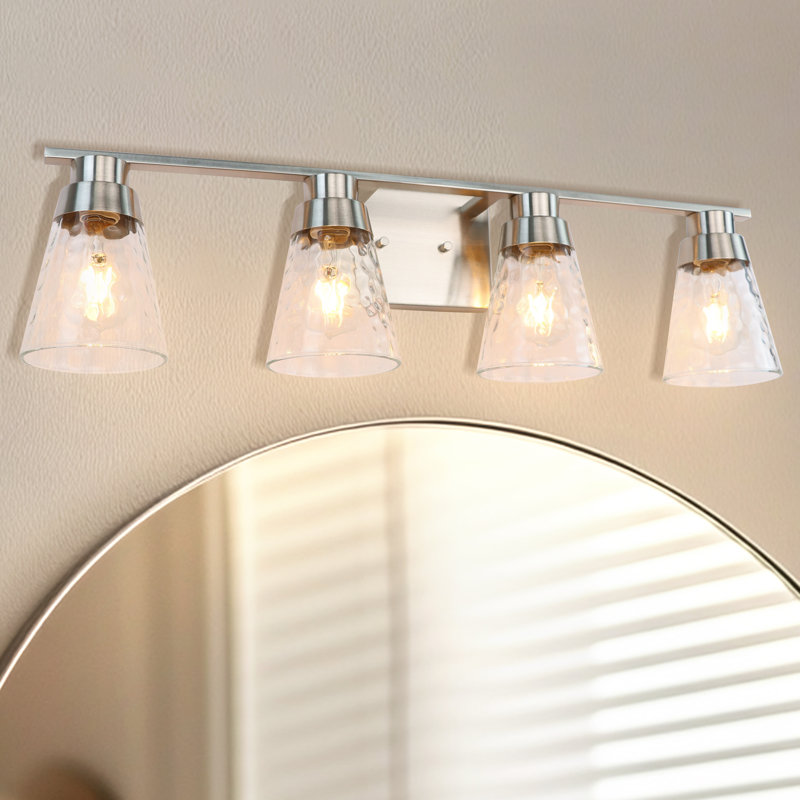 Éclairage pour salle de bain 4 lumières DEL, Nickel brossé