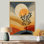 Orange et noir Boho Desert Retreat - Botanicals, reproduction d'art sur toile, botanique orange