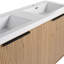 Meuble-lavabo autoportant de 60 pouces avec lavabos doubles en résine et armoires à fermeture douce pour un rangement élégant