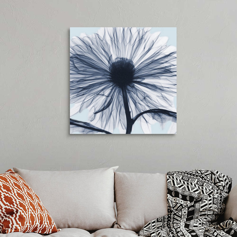 «Chrysanthemum Blues» par Albert Koetsier - reproduction d'art sur toile, H 30 po x l 30 po x P 1,25 po, Toile tendue