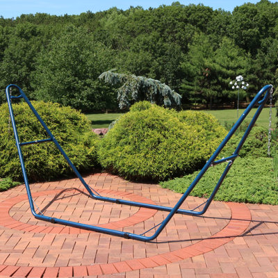 Universal Multi-Use Powder-Coated Steel Hammock Stand for 9' to 14' Hammocks - Blue