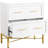 Modern 2-Drawer Lateral File Cabinet with Gold Accents