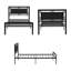 Structure simple en métal pour lit simple, style moderne et confort pour toute chambre à coucher, noir