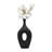 Ethean Decorative Stoneware Ceramic Vase with Sculptural Modern Silhouette and Textured Oval Body for Contemporary Display Appeal-1872821686