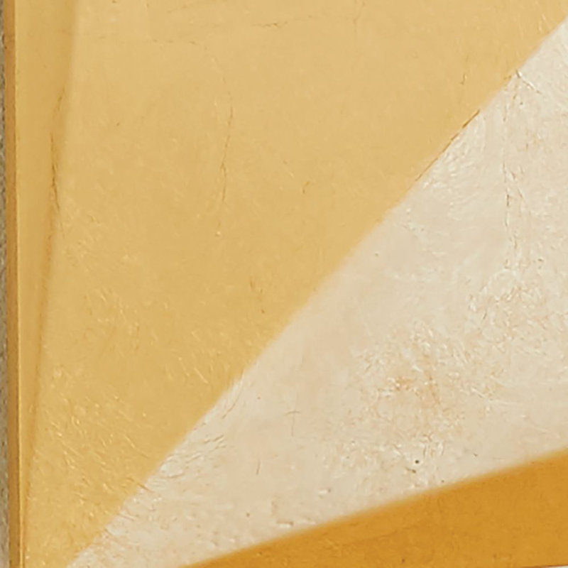 Flat Beveled Wall Mirror, Gold