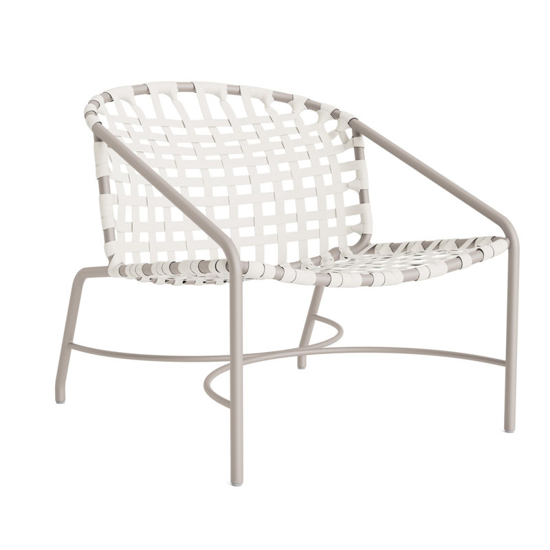 Kantan Outdoor Lounge Chair, Dove Smooth/White Lite