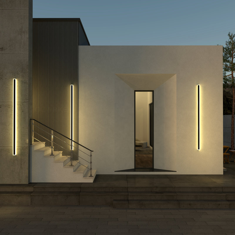 Immense Outdoor Wall Lamp IP65/ Hardwired - Warm 3000K, 80" H x 3.5" W x 2.5" D