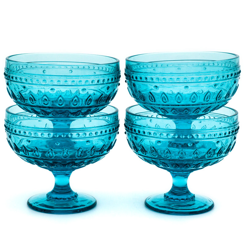 Ensemble de verres à pied Fez, Turquoise