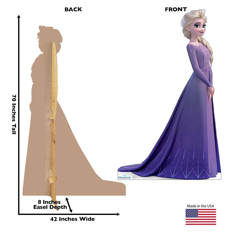 Frozen 2 Elsa Life-Size Purple Cardboard Standup