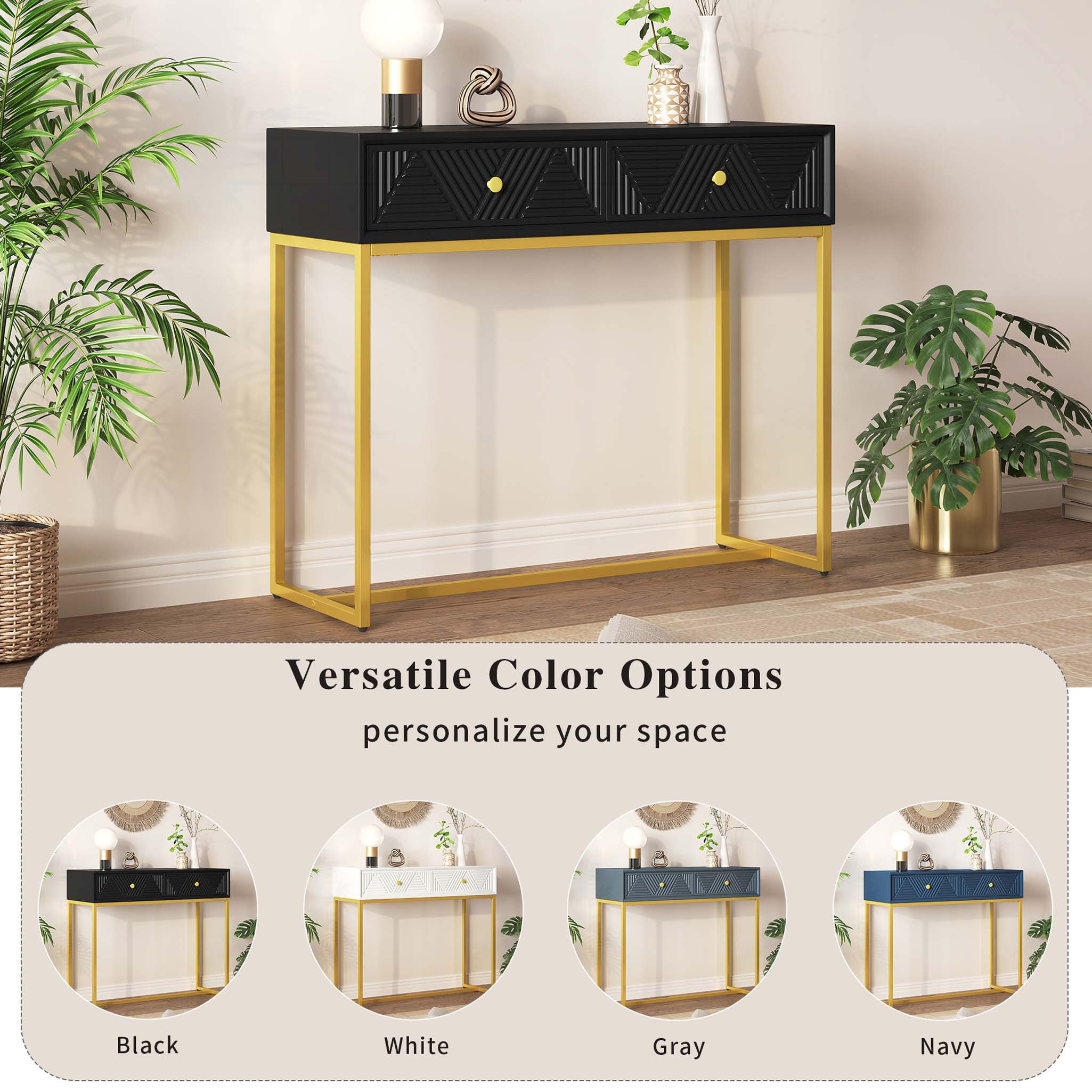 Mercer41 Console Table Entryway Table, Modern Sleek Console Table with ...
